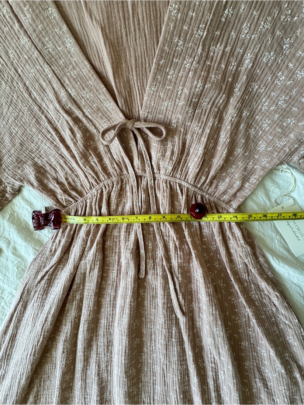 NWT, Worth Collective 100% Cotton Dress, M, Rose Foliage - Picture 15 of 17
